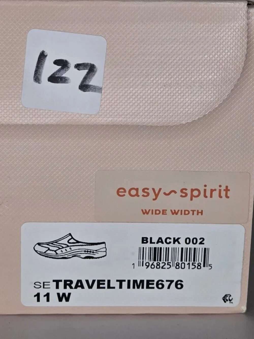 Easy Spirit Traveltime Slip-On Mule Walking Sneakers - Black/Gold Glitter, Size: